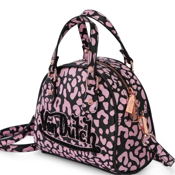 Von Dutch Pink and Black Mini Bag - Picture 3 of 4